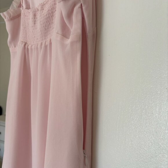 Wilfred by Aritzia Soft Pink Chiffon Midi Dress – Size 2 - Picture 5 of 6